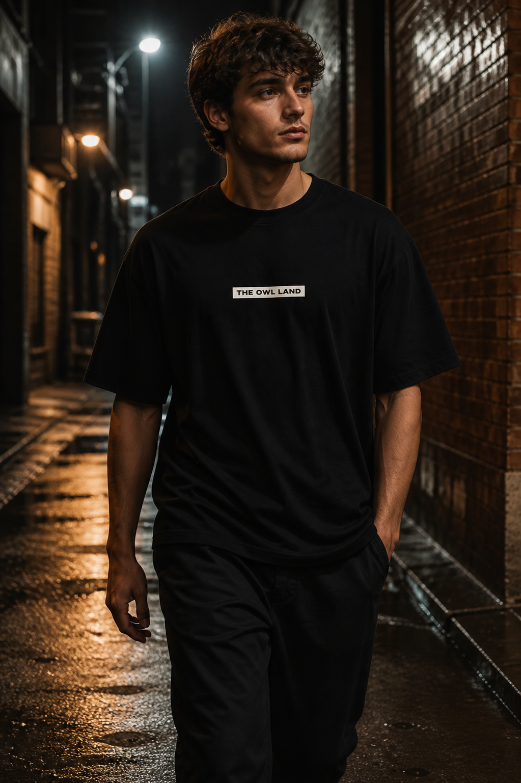 THE OWL LAND® Built In Silence Oversized T-Shirt