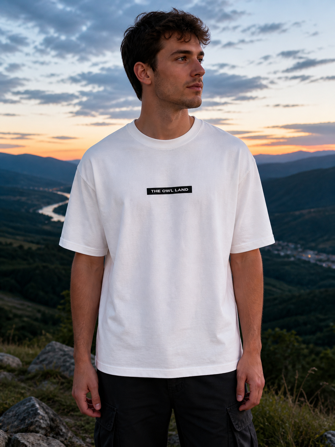THE OWL LAND® Built In Silence Oversized T-Shirt