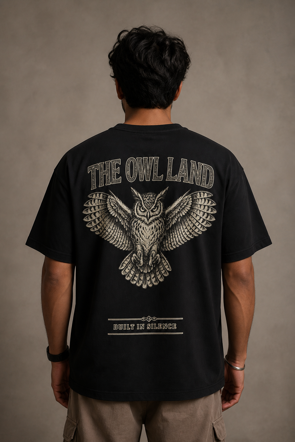 THE OWL LAND® Built In Silence Oversized T-Shirt
