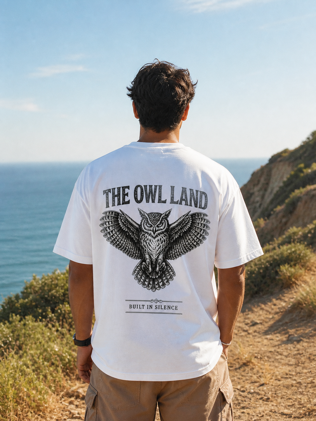 THE OWL LAND® Built In Silence Oversized T-Shirt