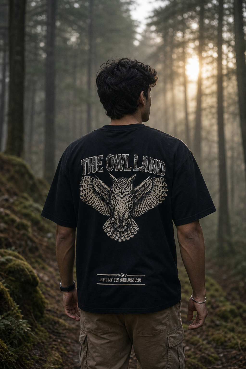 THE OWL LAND® Built In Silence Oversized T-Shirt
